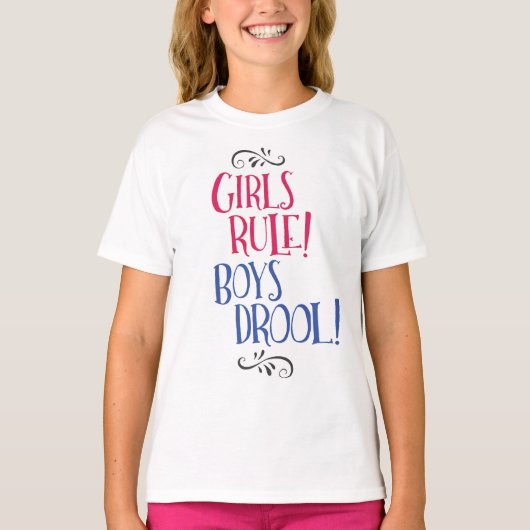 Meisjesregel boys Drool! T-shirt (Voorkant)