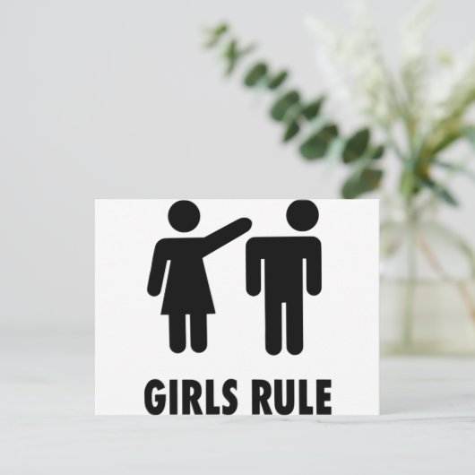 Meisjesregel Briefkaart (Staand voorkant)