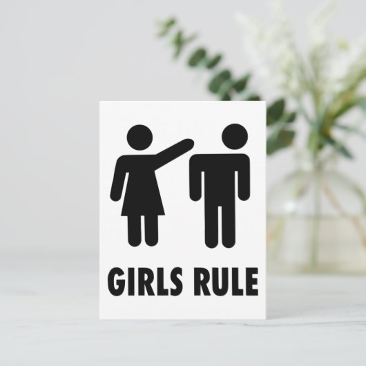 Meisjesregel Briefkaart (Staand voorkant)