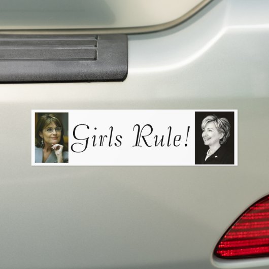 Meisjesregel Bumpersticker (Op auto)