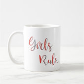 Meisjesregel. Inspirerend Typografische Cool Koffiemok (Links)