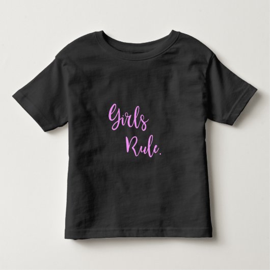Meisjesregel - Roze Inspirerend tekst Kinder Shirts (Voorkant)