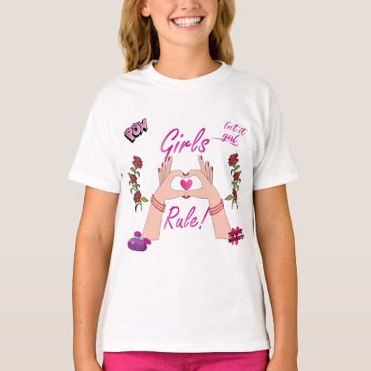 Meisjesregel Ruffle T-Shirt (Voorkant)