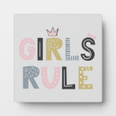 Meisjesregel Scandinavian Word Art Tabletop Fotoplaat (Voorkant)