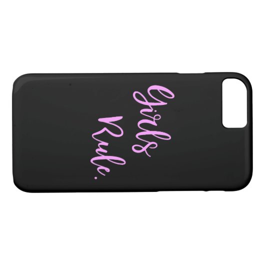 Meisjesregel Typografie, Cool Black Case-Mate iPhone Case (Achterkant (Horizontaal))