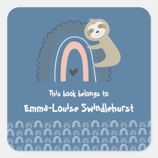 Meisjesregenboogslang Dit boek behoort tot het Kin Vierkante Sticker (Voorkant)