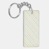 MeisjesregenboogStippen  Rustic Yellow Polka dot Sleutelhanger (Voorkant Links)