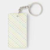 MeisjesregenboogStippen  Rustic Yellow Polka dot Sleutelhanger (achterkant)