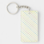 MeisjesregenboogStippen  Rustic Yellow Polka dot Sleutelhanger (Voorkant)