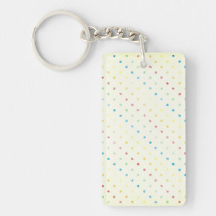 MeisjesregenboogStippen  Rustic Yellow Polka dot Sleutelhanger