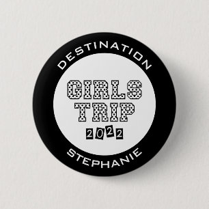 Meisjesreis 2022 Meisjes Weekend Vakantie Aangepas Ronde Button 5,7 Cm