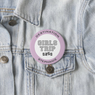 Meisjesreis 2022 Meisjes Weekend Vakantie Aangepas Ronde Button 7,6 Cm