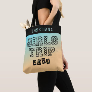 Meisjesreis 2023 Vakantie Tropische Gradiënt Aange Tote Bag