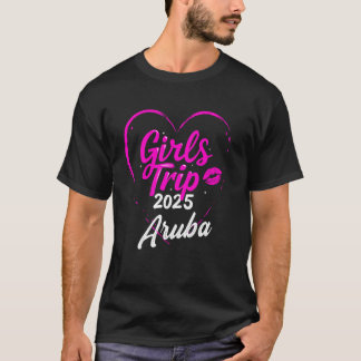 Meisjesreis Aruba 2025-shirts Vakantie Weekend Ver T-shirt