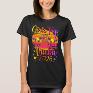Meisjesreis aruba 2026 tropische bijpassende zomer t-shirt