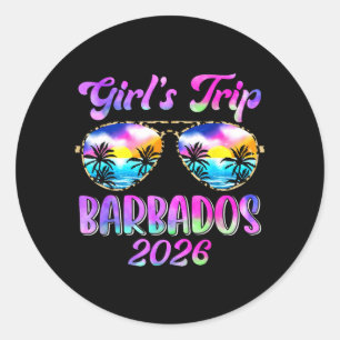 Meisjesreis Barbados 2026 Zomerreis Weekend Ronde Sticker