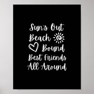 Meisjesreis Cruise Vakantie Zonnen Uit Strand Gebo Poster