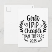 Meisjesreis goedkoper dan therapie 2025 feestdagenkaart (Voorkant / Achterkant)