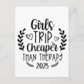 Meisjesreis goedkoper dan therapie 2025 feestdagenkaart (Voorkant)