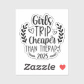 Meisjesreis goedkoper dan therapie 2025 sticker (Vel)