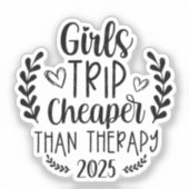 Meisjesreis goedkoper dan therapie 2025 sticker (Voorkant)