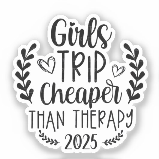 Meisjesreis goedkoper dan therapie 2025 sticker (Voorkant)