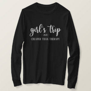 Meisjesreis Goedkoper dan therapie Grappig T-shirt