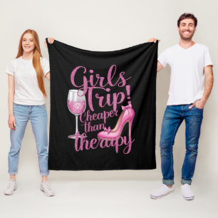 Meisjesreis goedkoper dan therapie Weekend wijnfee Fleece Deken