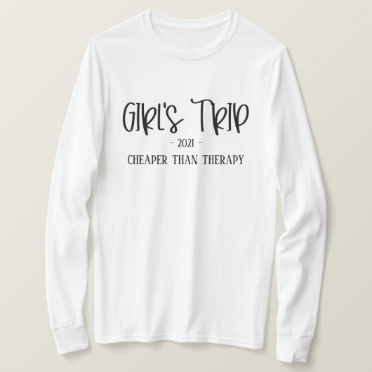 Meisjesreis goedkoper dan Therapy Funny T-Shirt (Design voorkant)