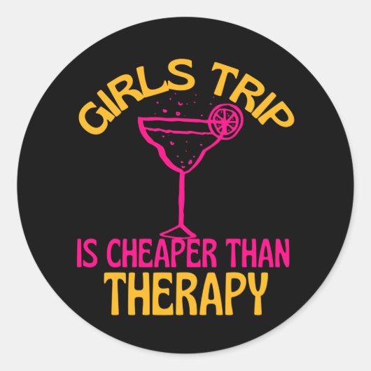 Meisjesreis is mijn therapie ronde sticker (Voorkant)