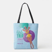 Meisjesreis, Jaar, Naam, Zwarte Vrouw in Pool Tote Bag (Achterkant)