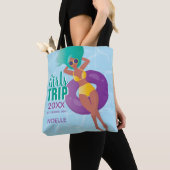 Meisjesreis, Jaar, Naam, Zwarte Vrouw in Pool Tote Bag (Dichtbij)