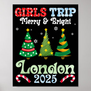 Meisjesreis Kerst Kerstmis in Londen Vakantie Poster
