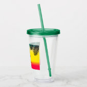 Meisjesreis, kroonjaar en naam groen geel rood acryl drinkbeker (Links)