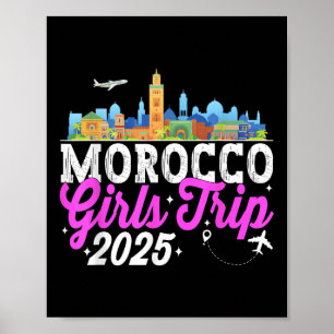 Meisjesreis Marokko 2025 Zomer Vakantie Bacheloret Poster