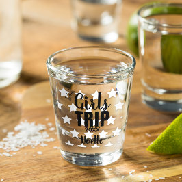 Meisjesreis met kroon, Jaar en sterren Shot Glas