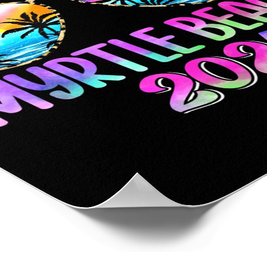 Meisjesreis Myrtle Beach 2025 Summer Beach Weekend Poster (Hoek)