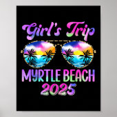 Meisjesreis Myrtle Beach 2025 Summer Beach Weekend Poster (Voorkant)