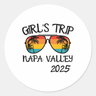 Meisjesreis Napa Valley 2025 Zomer Vakantie Matchi Ronde Sticker