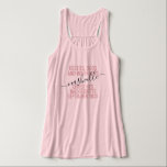 Meisjesreis Persoonlijke Bestemming Beste Vriendin Tanktop<br><div class="desc">Aangepaste Meisjes Weekend Trip Roze Tank Top met bewerkbare tekst en formulering voor uw datum,  bestemming of locatie,  naam en leuke quote zoals "beste vriendinnen,  vrienden en drankjes" is een leuke en nuttige herinnering voor uw reizen met vrienden of bruidsmeisjes.</div>