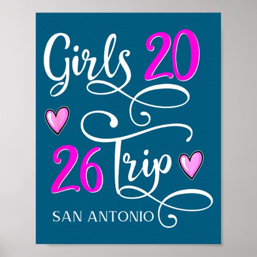 Meisjesreis San Antonio Vakantiegroep Poster (Voorkant)