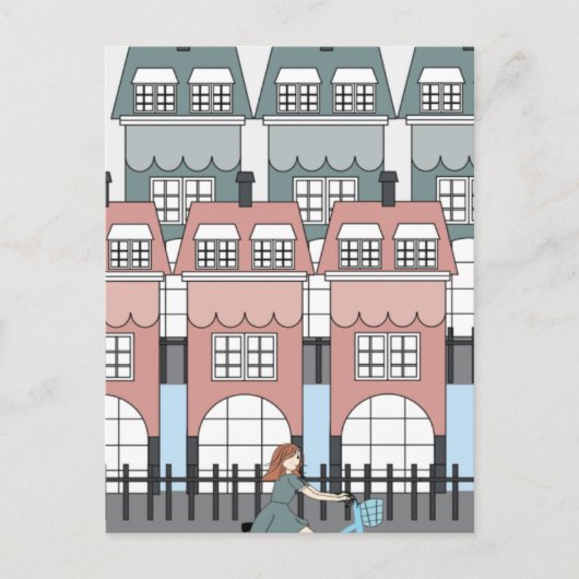 Meisjesrennen uit het verleden van Amsterdam Tall  Briefkaart (Voorkant)