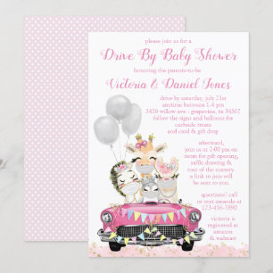 Meisjesrijden door Baby showers dode dieren in aut Kaart