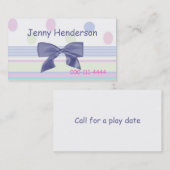 meisjesroepkaart contactkaartje (Voorkant / Achterkant)