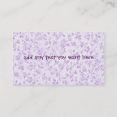 meisjesroepkaart contactkaartje (Achterkant)