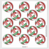 meisjesroodgroene volleybalspelernamen 13 sticker (Vel)