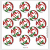 meisjesroodgroene volleybalspelernamen 13 sticker (Vel)