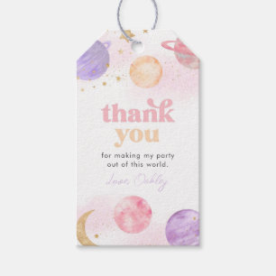 Meisjesruimte bedankkaartjes cadeaulabel