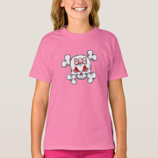 Meisjesschedel en Botten T-shirt (Voorkant)