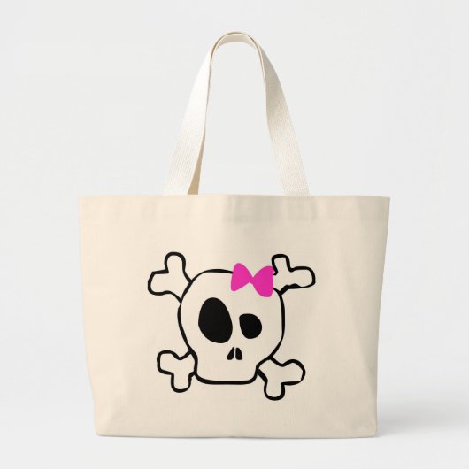 Meisjesschedel Grote Tote Bag (Voorkant)